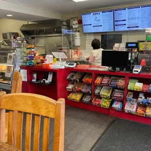 the counter area of the restaurant
