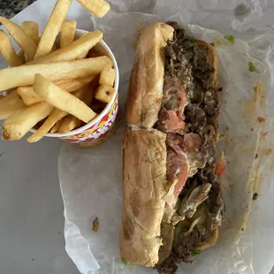 Cheese steak w/ fries
