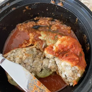 Green stuffed peppers