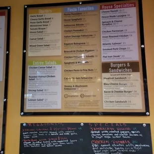 Board menu when you walk in, before register (4/6/23)
