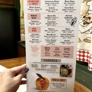 Menu - Wine