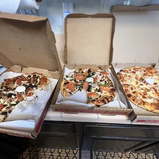 Specialty Pizzas + Vegetarian Pizza + Cheese Pizza