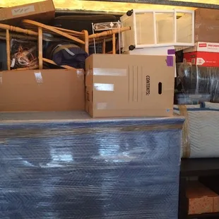 The start of a properly packed truck.