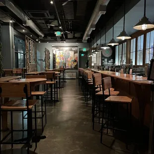 a view of the bar area