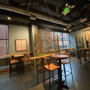 the interior of the brewery