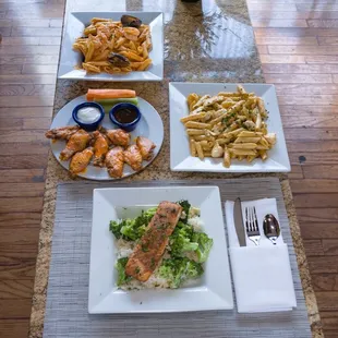 plates of food on a table
