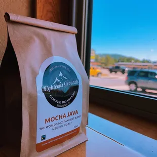 a bag of mocha java