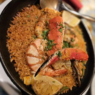 Crab Paella - with King Crab and Jumbo Shrimp