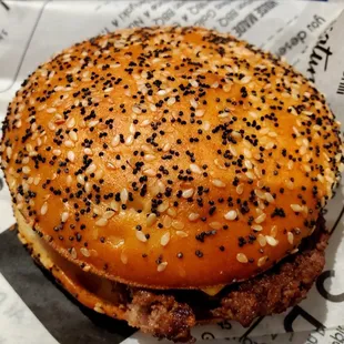 Kids Cheese Burger on gluten free bun