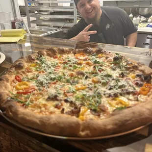 pizza, food