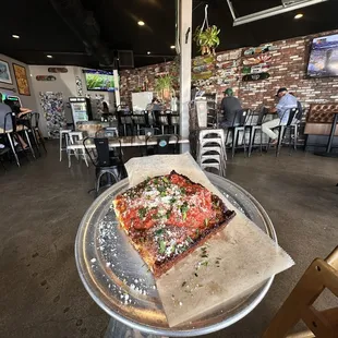 The Home Alone Detroit Style Cheese Slice.