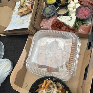 Lunch break  Cheesed to meat you board - to go... so