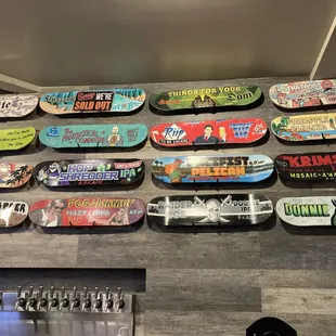 Menu surf board never endlessly changing