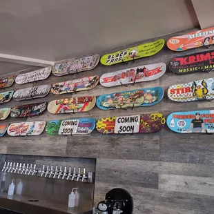Rip Beer Company has their Beer Menu on Skateboards. First time here and we will be back.