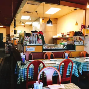the interior of a restaurant