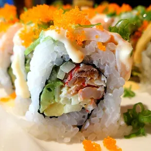 Lobster/Shrimp Roll - In: Lobster Mixed /Crab Cucumber Out: Ebi, Avocado, Spicy Mayo