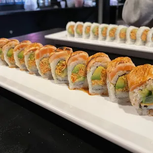 Seared yum and yum yum rolls - amazing!