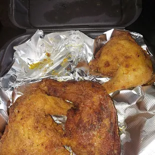 4 PC Leg and Thigh (2 fresh pieces and something else)