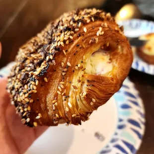 Smoked salmon croissant