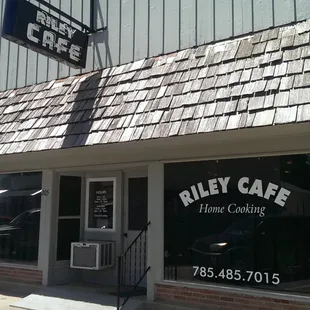 the front of the building