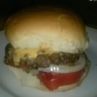 CHEESEBURGER WITH ONE OF THE LAST HOME GROWN TOMATOES