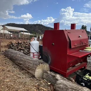 Where they roast the corn.