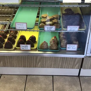 Ready to take home cakes. The angel dips are good too!