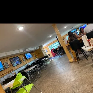 people sitting at tables