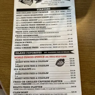 Menu Front
