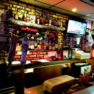 the bar area