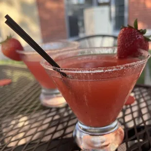 Strawberry martinis