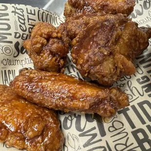 Chicken Wings Tossed in BBQ