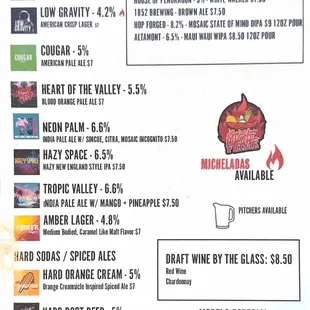 Rotating Beer Menu