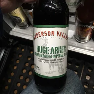 &quot;Huge Arker&quot; the beer is aged in Wild Turkey® Bourbon barrels until it fully matures.