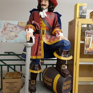 a statue of captain morgan