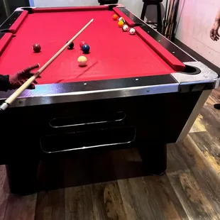 a pool table