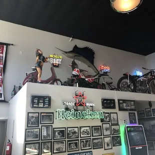 bikes on the wall