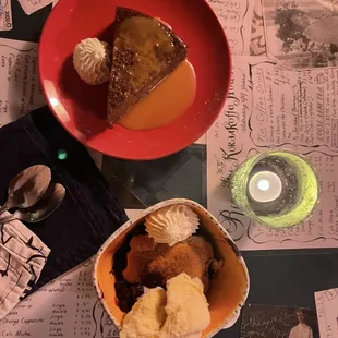 ginger cake &amp; blueberry cobbler