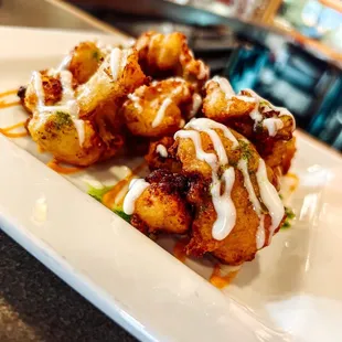 a plate of fried food