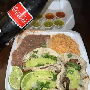 Al Pastor, Carnitas, Asada Tacos and a Mexican Coke