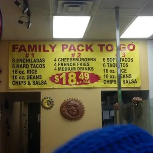 $18.99 family packs to go.
