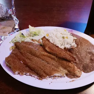 Breaded fish filet platter..Excellent indeed