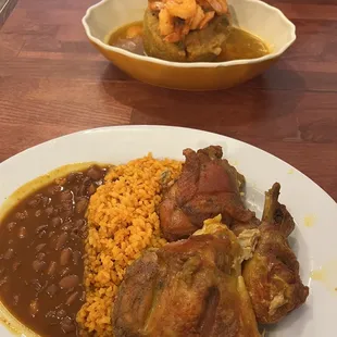 Chicken, rice and beans
