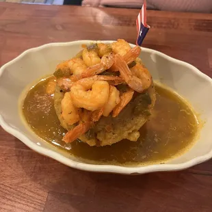 Camarones Al Ajillo Mofongo