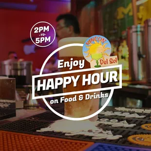 Enjoy Happy Hour Food &amp; Drinks at the comforts of your home, 2pm to 5pm daily. Available for TakeOut &amp; Delivery. Call us: 303-442-0541