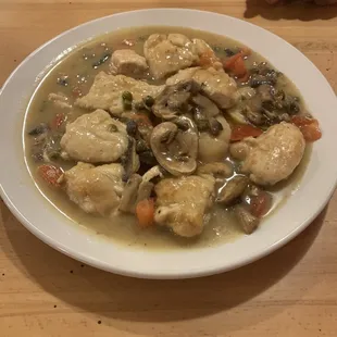 Chicken Picatta minus the pasta