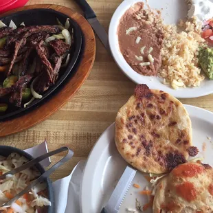 a variety of mexican food