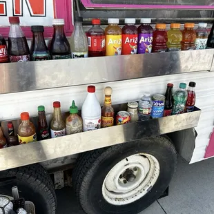 Drinks and hot sauce