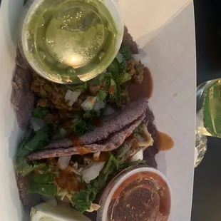 Just tacos...chicken &amp; beef