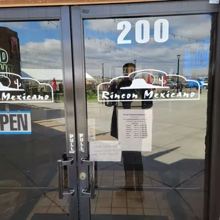 the door to the restaurant